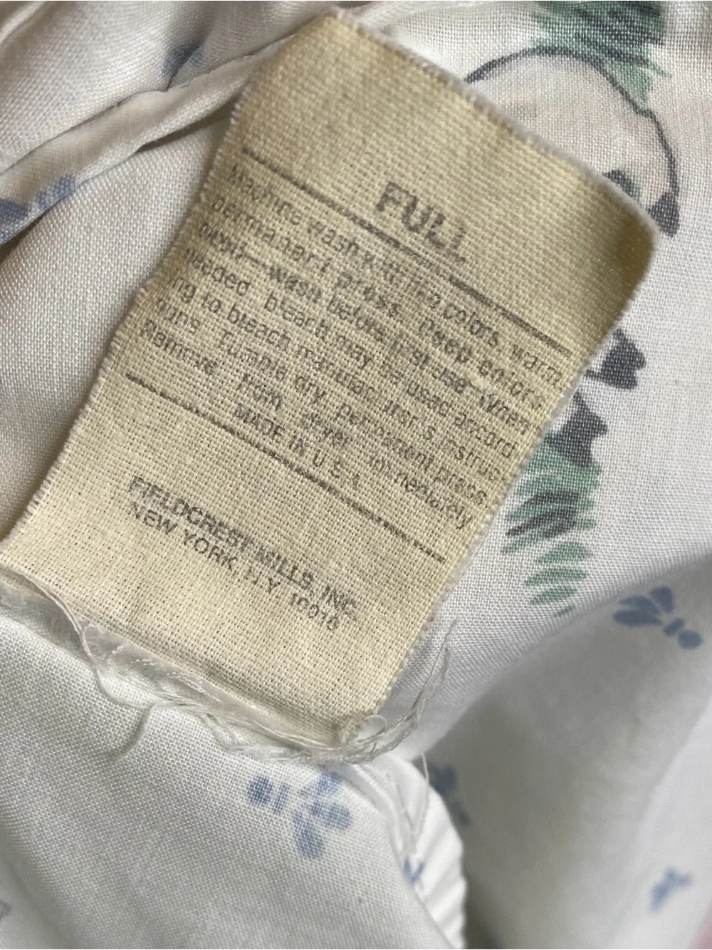 VTG Fieldcrest Full Flat Sheet Howard Kaplans French Country Pig Farmhouse 80’s